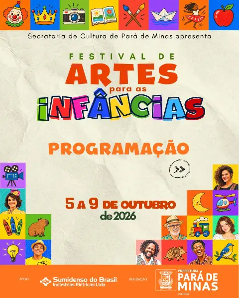 Festival de Artes para as Infâncias em Pará de Minas
