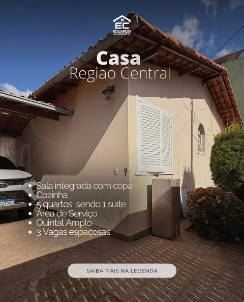Casa 5 quartos à venda na Região Central