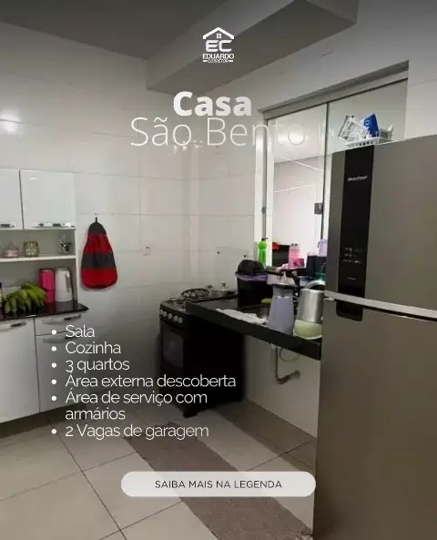Casa 3 quartos à venda no Bairro São Bento