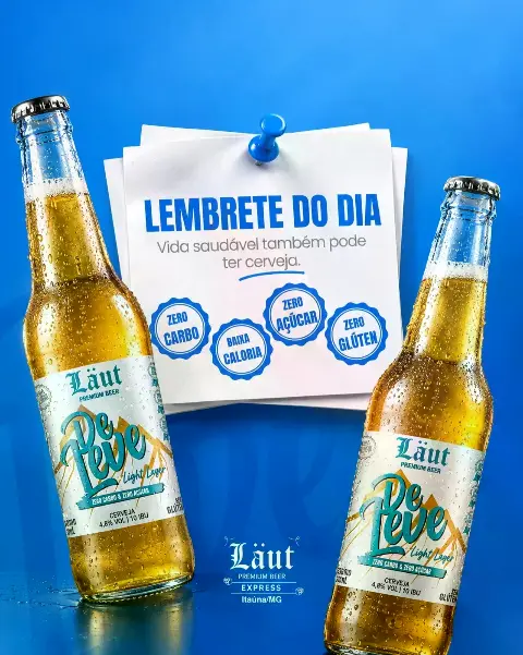 De Leve: cerveja light lager zero açúcar e glúten
