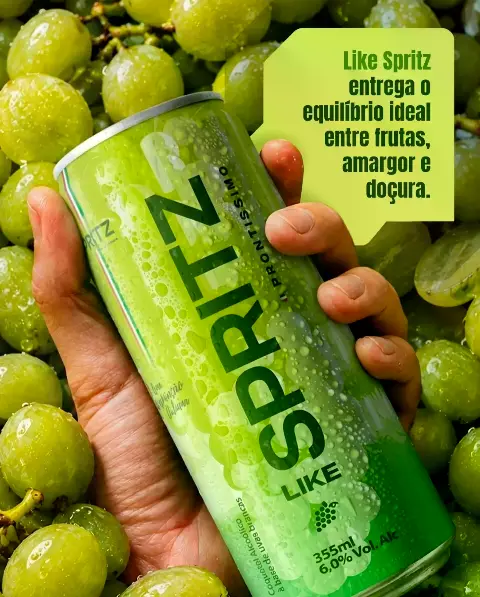 Like Spritz: bebida refrescante com sabor de uva
