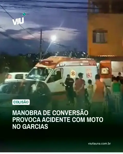 Acidente com moto no bairro Garcias deixa motociclista ferido