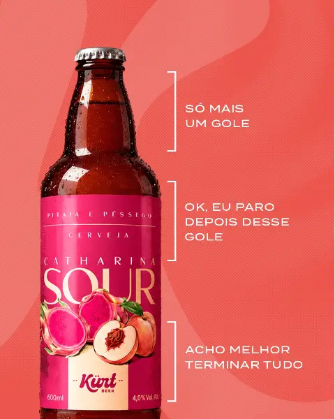 Catharina Sour com pitaya e pêssego da Kurt Beer