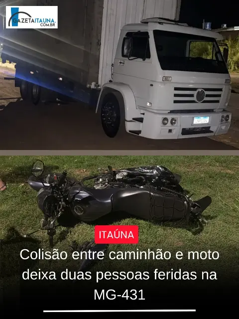 Acidente na MG-431 em Itaúna deixa dois feridos