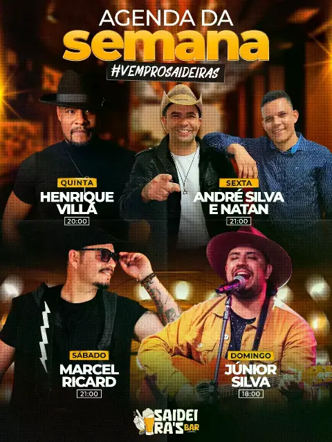 Saideira's Bar – Música ao vivo quinta a domingo
