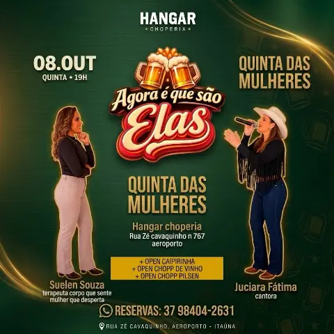Quinta das Mulheres no Hangar Choperia – 08/10
