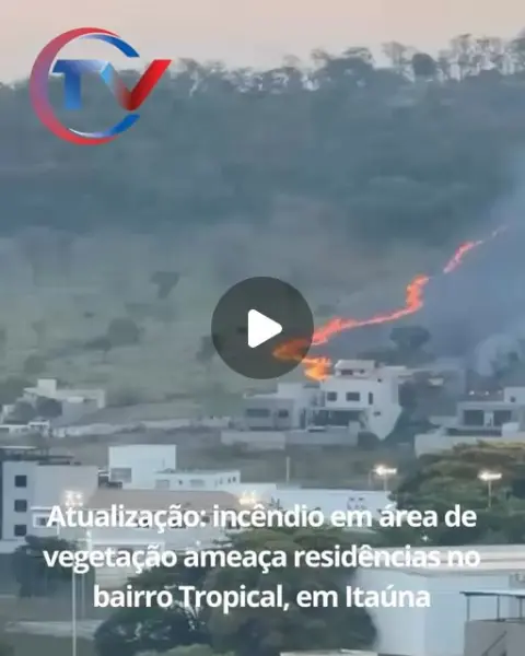Incêndio atinge vegetação no bairro Tropical em Itaúna