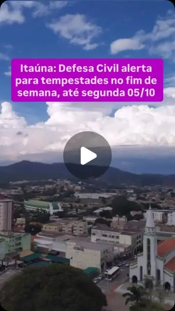 Alerta da Defesa Civil para chuvas intensas em Itaúna