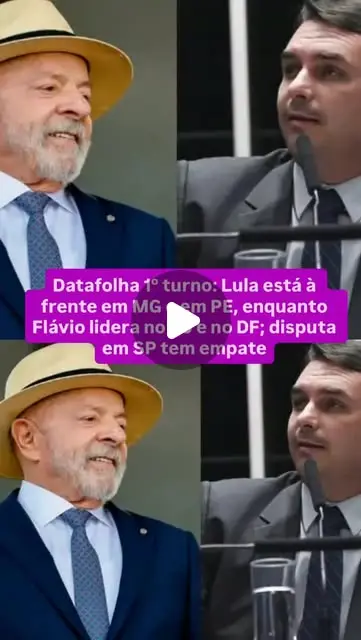 Datafolha: Lula lidera em MG e PE; Flávio Bolsonaro à frente no RJ e DF