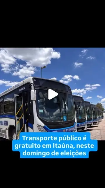 Transporte público gratuito no 1o turno das eleições em Itaúna