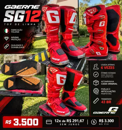 Gaerne SG12 Original - Pouquíssimo Uso - Tam. 43