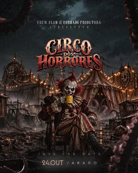 Circo dos Horrores no Crew Club – sábado 24/10