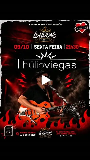 Show de Thúlio Viegas no London's — Sexta-feira