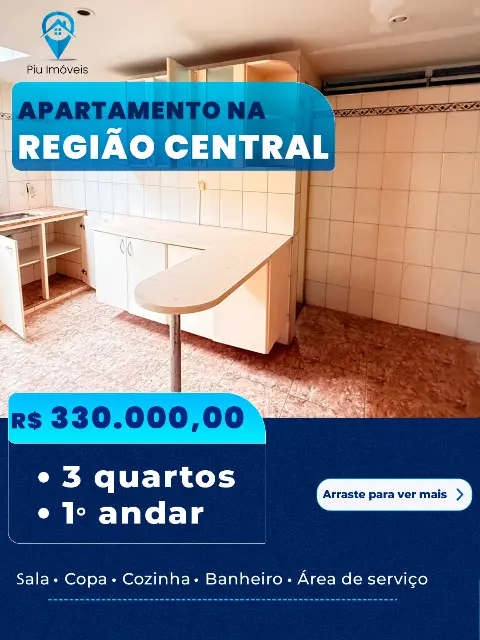 Apartamento 3 quartos à venda no Centro