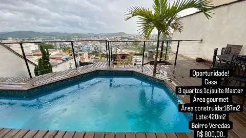 Casa à venda nas Veredas – 187 m2, 3 quartos