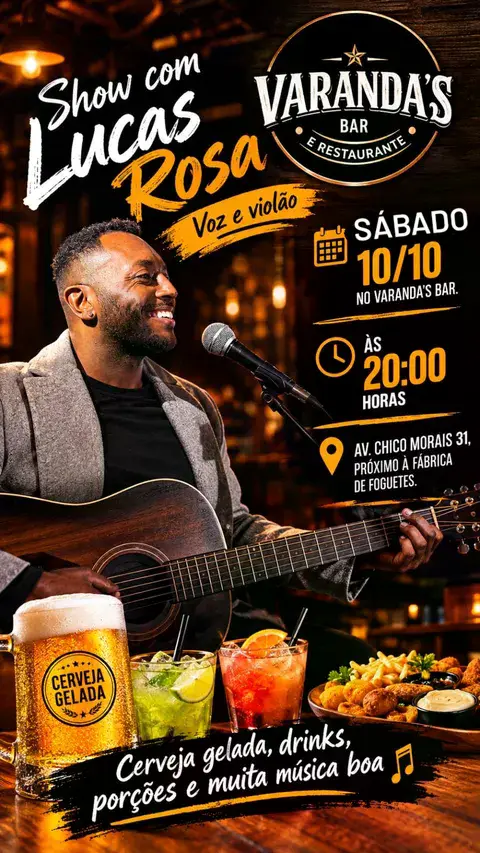 Show no Varanda's Bar – sábado à noite