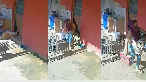 Câmeras flagram casal invadindo sítio e furtando objetos em MG