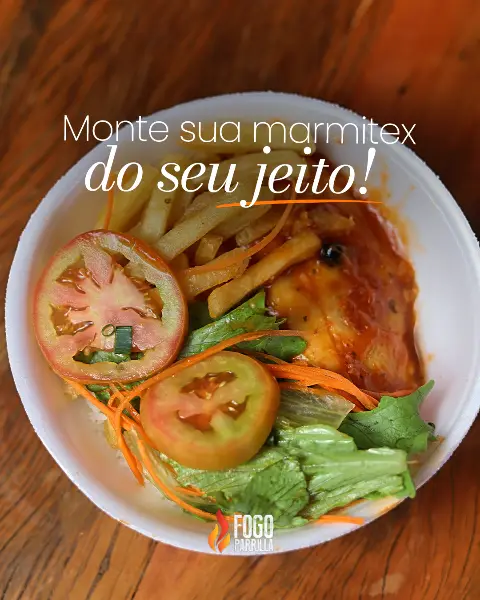 Fogo Parrilla: monte seu marmitex do seu jeito