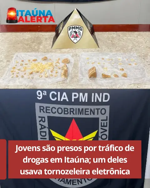 Dois jovens presos por tráfico de drogas em Itaúna