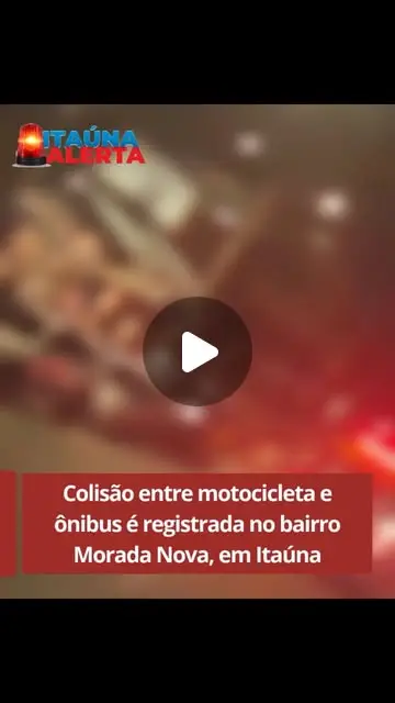 Acidente entre motocicleta e ônibus na Morada Nova