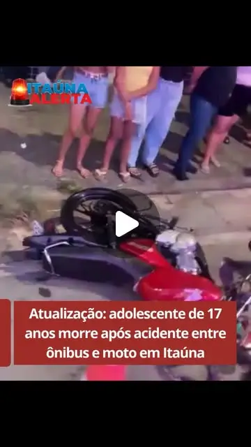 Adolescente morre em colisão entre ônibus e motocicleta