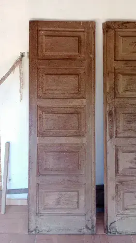 Porta dupla madeira maciça
