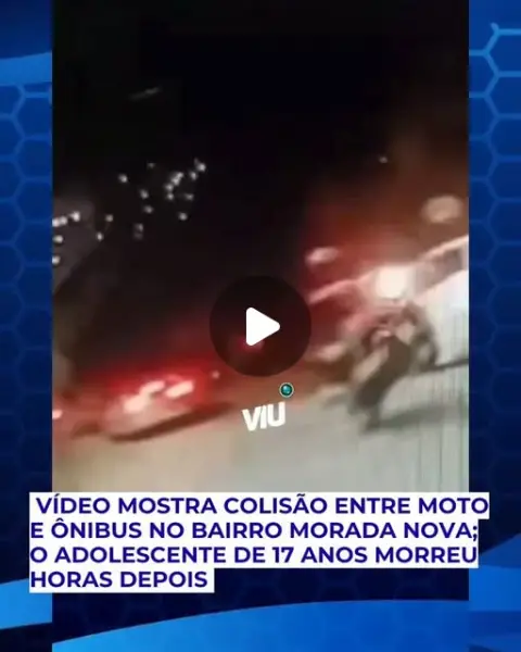 Colisão entre moto e ônibus no Morada Nova mata adolescente