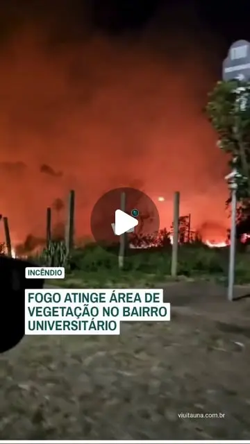 Incêndio atinge 3,09 hectares de vegetação no Universitário