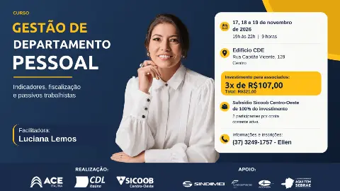 Curso: Gestão de Departamento Pessoal