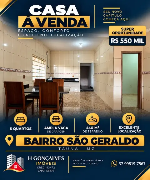 Casa 5 quartos à venda no Bairro São Geraldo