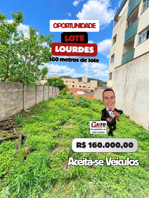 Lote à venda no Bairro de Lourdes – 180 m2
