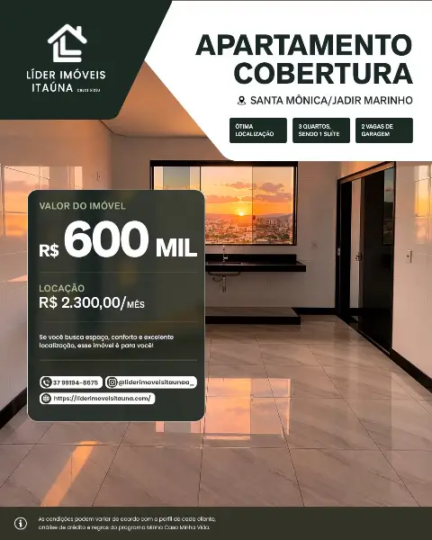 Cobertura 3 quartos à venda ou para alugar no Santa Mônica