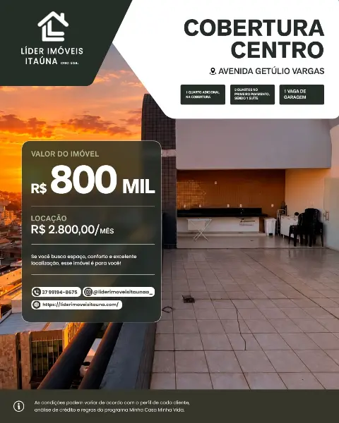 Cobertura 3 quartos à venda ou para alugar no Centro