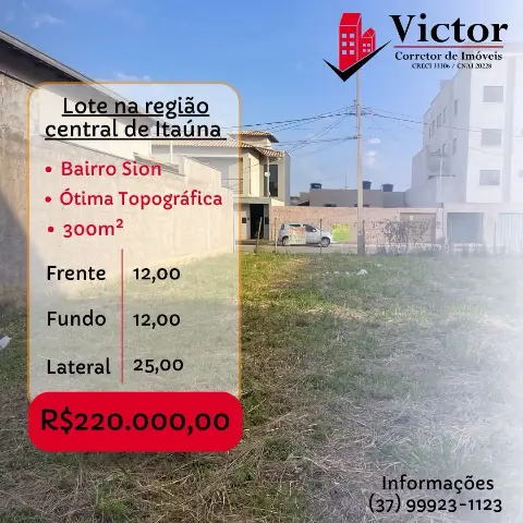 Lote 300 m2 à venda no bairro Sion