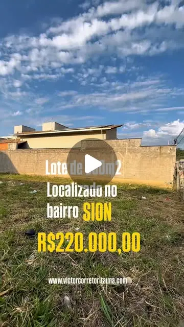 Lote 300 m2 à venda no Bairro Sion