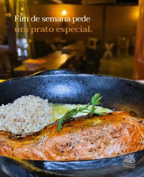 Salmão com Farofa Crocante - Montanhas de Minas