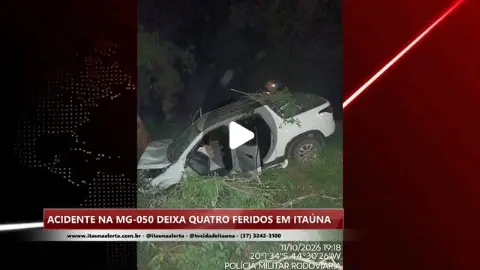 Colisão na MG-050 deixa quatro pessoas feridas