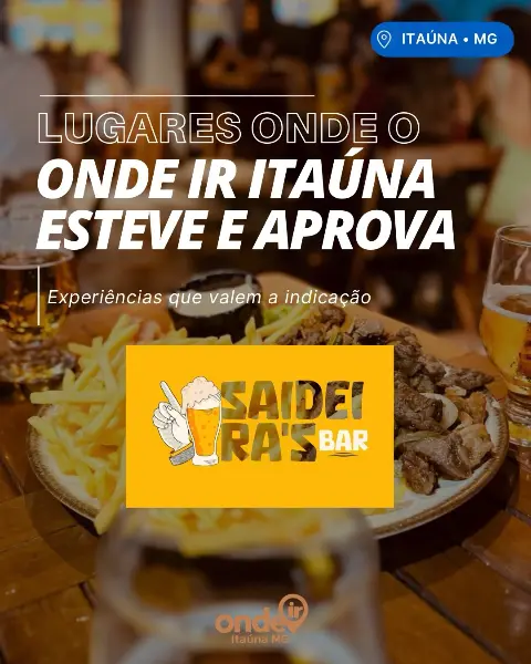 Saideiras Bar: porções, drinks e música ao vivo