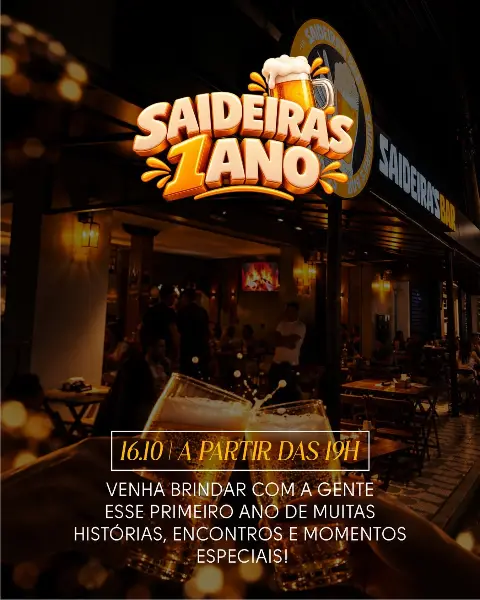 Saideiras Bar comemora 1 ano com shows ao vivo