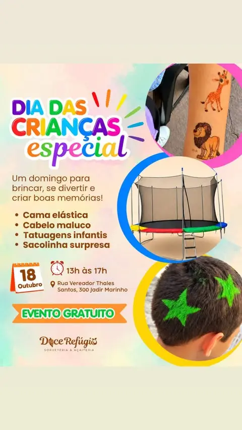 Dia das Crianças no Doce Refúgio – 18 de outubro