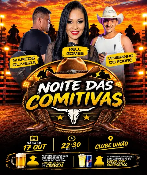 Noite das Comitivas no Clube União – Sábado, 17 de outubro