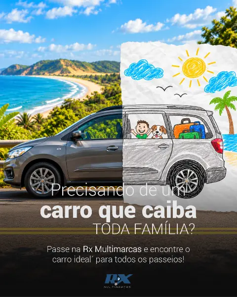 Carros espaçosos para a família na RX Multimarcas