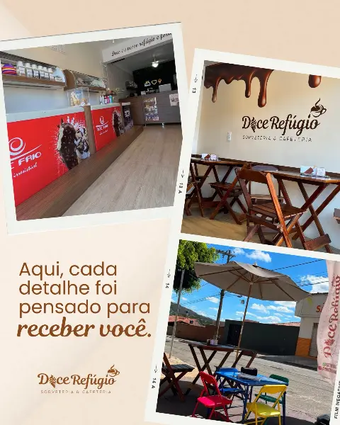 Doce Refúgio: sorveteria e cafeteria em Itaúna