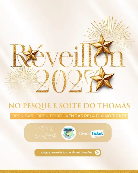 Réveillon 2026 no Pesque e Solte do Thomás