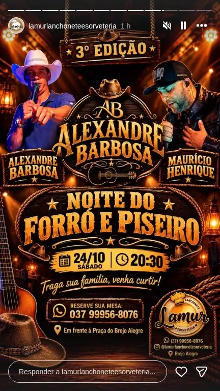 Noite do Forró e Piseiro com Alexandre Barbosa e Maurício Henrique