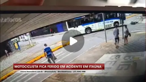 Colisão entre ônibus e motocicleta deixa dois feridos no Centro