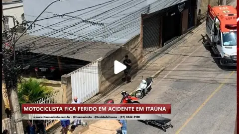 Motociclista fica ferido após colisão em Itaúna