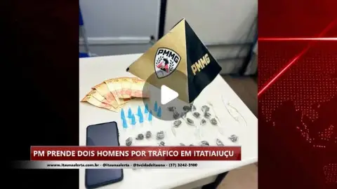 Polícia Militar prende dois homens por tráfico em Itatiaiuçu