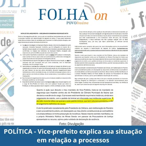 TJMG mantém extinção do mandato do vice-prefeito de Itaúna