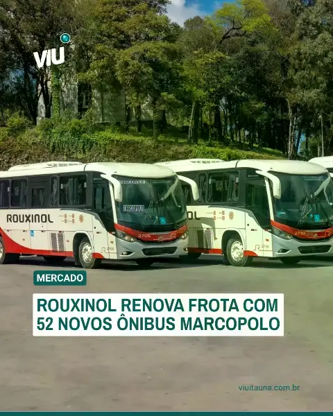 Rouxinol renova frota com 52 novos ônibus Marcopolo
